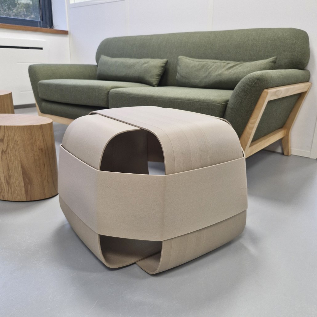 Tabouret PLA lin imprimé en 3D